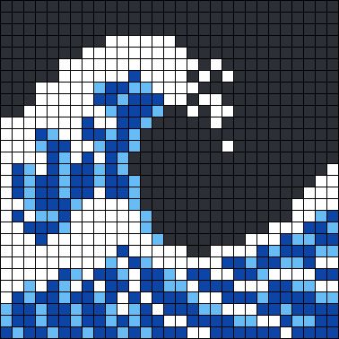 Alpha pattern #26588 | BraceletBook Scenery Alpha Pattern, Pexil Art Design, Easy Grid Patterns, 30x30 Pixel Art Grid, Ocean Cross Stitch Patterns, 29x29 Pixel Art, Basic Pixel Art, Wave Alpha Pattern, Alpha Patterns Crochet Cute