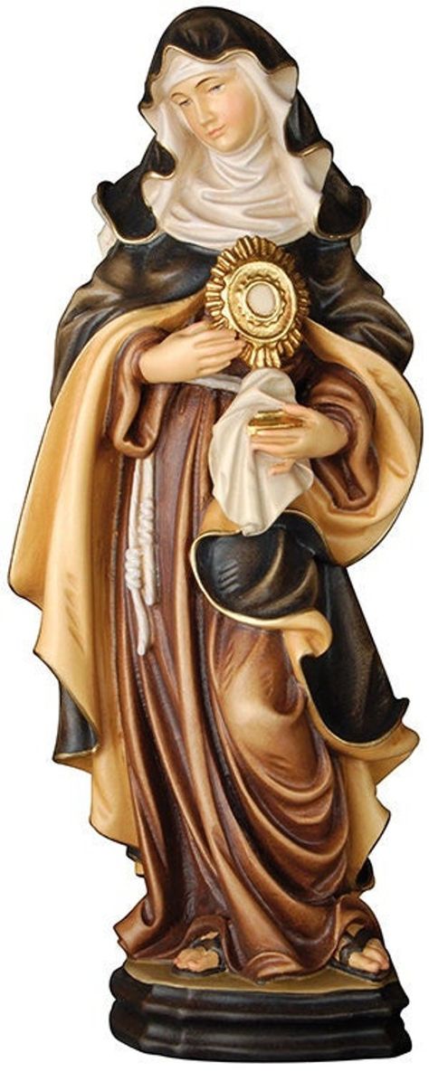 St Clare Of Assisi, Saint Claire, Santa Chiara, Santa Filomena, St Clare, Saint Statues, Italian Sculptors, St Claire, Francis Of Assisi