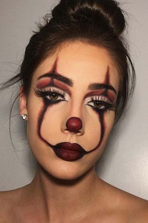 Pennywise Makeup, Clown Makeup, Natural Make Up, Makeup Ideas, Make Up, Halloween, Makeup, Red, Make Up Ideas