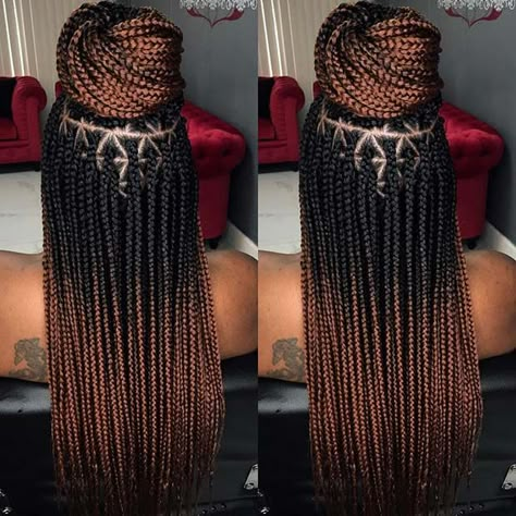 Ombre Braids, Red Box Braids, Braids Ombre, Ombre Box Braids, Triangle Box Braids, Braid Styles For Men, Colored Box Braids, Nice Hairstyle, Ombre Braid