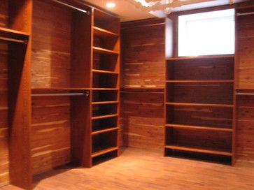 cedar walk in closet ideas | Custom Closet in basement - traditional - closet - other metro - by ... Cedar Closet Ideas, Clothes Closet Design, Cedar Lined Closet, Basement Closet, Closet Kits, Cedar Closet, Basement Storage, Closet Remodel, Closet Cabinets