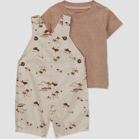 Carter's Just One You® Baby Boys' Scenic Overalls - Brown Boho Baby Boy, Spring Baby Clothes, Baby Boy Fall Outfits, Boys Summer Fashion, Southern Baby, Baby Boy Swag, Boys Fall Outfits, Baby Fits, Baby Boy Birthday