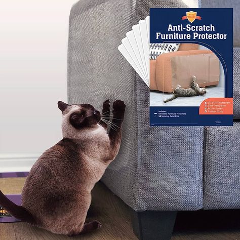 Amazon.com : Stelucca Amazing Shields Cat Scratch Furniture Protector - Pack of 6, Adhesive Clear 17x12 in Cat Training Couch Protector - Plastic, Anti Scratching Sticky Tape Cat Repellent Mat - Scratching Post : Pet Supplies Couch Drawing, Cat Repellent, Cat Deterrent, Pvc Furniture, Cat Scratching Furniture, Cat Couch, Cat Repellant, Couch Protector, Sofa Protector