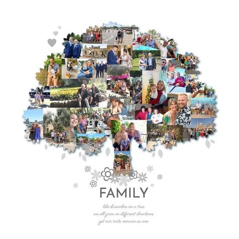 Family Tree Photo Collage Gift Family Tree Personalised Gift - Etsy Photo Family Tree, Family Tree Photo Wall, Family Tree Picture, Family Tree Collage, Family Tree With Pictures, Tree Collage, Family Tree Photo, Family Tree Print, Photo Collage Wall