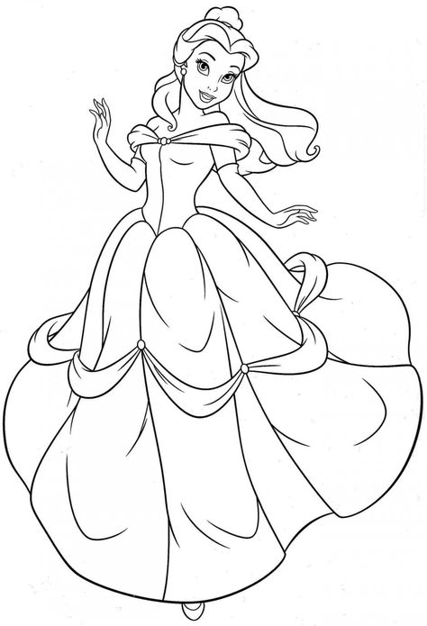 Belle Princess Coloring Pages Belle Drawing, Princess Coloring Sheets, Belle Coloring Pages, Disney Princess Colors, Walt Disney Characters, Disney Princess Coloring Pages, Disney Belle, Disney Princess Belle, 디즈니 캐릭터