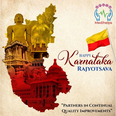 Medihelps celebrates the State's glorious history, diversity and culture with pride and honor. On this day, We wish you all a Happy Karnataka Rajyotsava! #Medihelps #MediHelpsBangalore #KarnatakaRajyotsava #KarnatakaFestival #KannadaRajyotsava #Karnataka Karnataka Map Images, Karnataka Culture Drawing, Karnataka Rajyotsava Images, Karnataka Map Art, Karnataka Rajyotsava Background, Happy Karnataka Rajyotsava, Karnataka Map, Karnataka Culture, Happy Kannada Rajyotsava