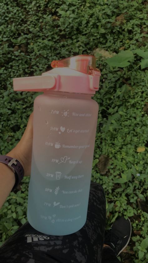 Motivation Bottle, Big Water Bottle, Nandi Hills, Vision Board Inspiration, School Motivation, Glow Up?, Feel Good Videos, Happy Day, Reusable Water Bottle