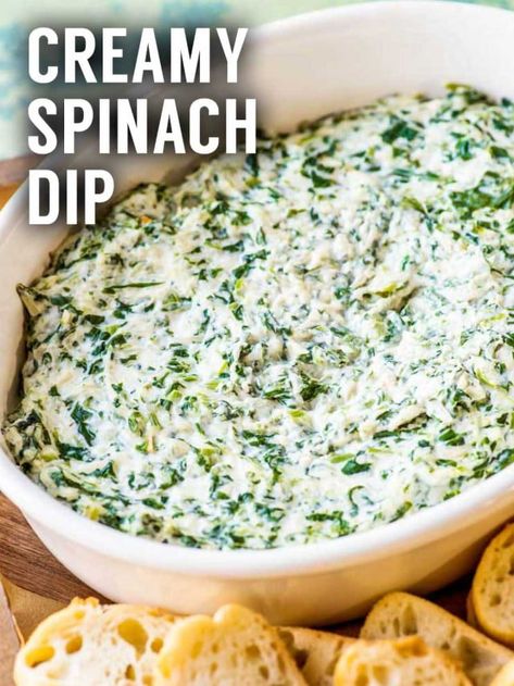 What To Do With Spinach Leaves, Spinach Dip Recipe Easy, Knorr Spinach Dip, Bread For Dipping, Hot Spinach Dip, Cream Cheese Spinach, Creamy Spinach Dip, Spinach Artichoke Dip Recipe, Spinach Dip Recipe