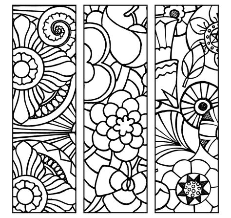 Bookmarks With Flowers, Free Printable Bookmarks To Color, Embroidery Patterns Free Printables, Zentangle Bookmarks, Paisley Coloring Pages, Free Printable Bookmarks, Pencil Drawings For Beginners, Felt Bookmark, Printable Flower