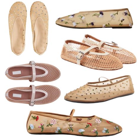 The best Mesh Flats for Spring and Summer! Alaia Jeffrey Campbell AMAZON Mesh Flats, Floral Flats, Mesh Shoes, Mary Jane Flats, Winter White, Summer Shoes, Lookbook Outfits, Beaded Flowers, Nice Shoes