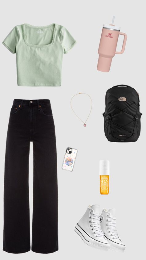 Easy Outfits For School For Teens, Cute Outfits For 8th Grade, Canada Day Outfit Summer, 8th Grade Girl Outfits, Outfit Ideas Summer Jeans, Cute Outfits Pants, Pretty Outfits Aesthetic, Basic White Girl Outfit School, Basic Preppy Outfits