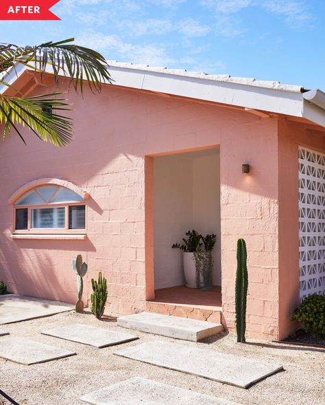 "We had been looking for a long time for a house near the beach that we could renovate and we came across this one online. We could see that it had lots of potential! We love that it was built in the 1970s and had a great beach house vibe with cool arch windows at the front," Catherine says. 70s Beach House, Australia Beach House, House Near The Beach, 70s Beach, Arch Windows, Beach House Tour, Tiles Living Room, 70s House, Australia Beach