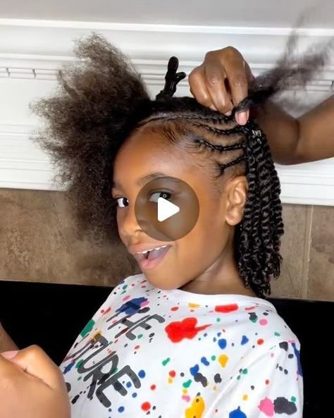 Kids Hairstyles Twists, Natural Little Black Girls Hairstyles, Natural Braid Styles For Little Black Girls Kids, Hairstyles For 5 Year Girl Black Braids, Kid Twist Hairstyles, Natural Toddler Hairstyles Black, Braids For Girls Hair Black, Kid Braid Styles Natural Hair Easy, Twist Kids Hairstyles