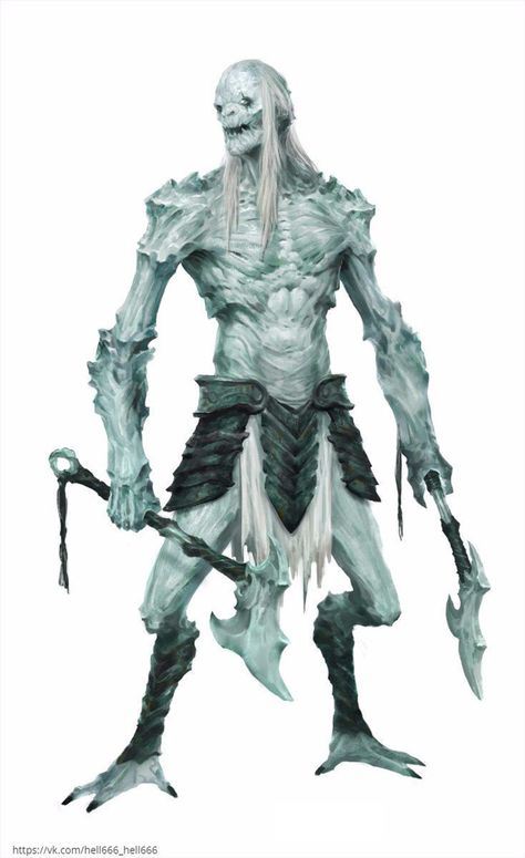 White walker on steroids Ice Demon Art, Ice Zombie, Ice Demon, Ice Monster, Fantasy Wizard, Rpg Horror, Humanoid Creatures, Gato Anime, White Walker