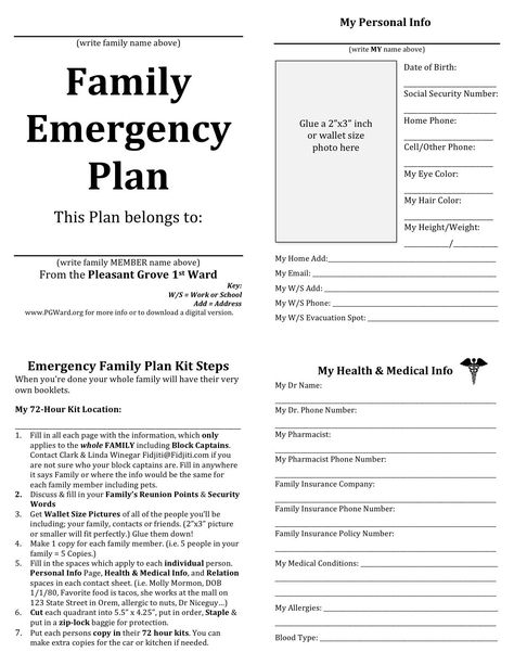 Family Emergency Plan Template Inspirational Family Emergency Plan Printable Documents for Your Prepper Tips, Family Emergency Plan, Emergency Preparedness Plan, Family Emergency Binder, Emergency Response Plan, Emergency Planning, Disaster Plan, Medical Binder, Emergency Binder