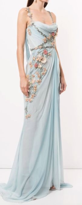 https://www.marchesa.com/products/m29802-softly-draped-grecian-gown-blue-mist Marchesa Couture, Grecian Gown, Greek Goddess Dress, Grecian Dress, Goddess Gown, Goddess Dress, Prom Dress Inspiration, Fantasy Gowns, Chiffon Gown