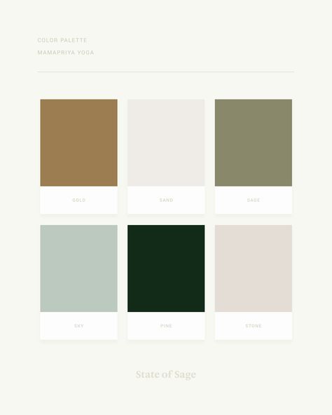 We embraced a grounded, nature inspired color palette. Sensory-rich, nature photography and brand elements with a touch of ornamental beauty. Customized type was developed to create a gentle rhythm throughout the wordmark along with a balanced and weighted emblem to give the brand structure and space. Handcrafted, imperfect moments were added through the use of illustration. Color Palette Psychology, Grounded Color Palette, Color Schemes Website, Grounding Color Palette, Natural Branding Design Color Palettes, Natural Brand Color Palette, Holistic Color Palette, Nature Inspired Branding, Nature Inspired Color Palette