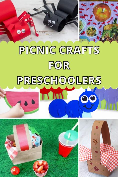 Picnic Theme Crafts Preschool, Preschool Picnic Crafts, Picnic Lesson Plans For Toddlers, Picnic Crafts For Preschoolers, Picnic Activities Preschool, Picnic Art For Toddlers, Picnic Crafts For Kids, Picnic Activities For Toddlers, Picnic Crafts For Toddlers