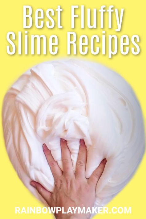 FLUFFY SLIMES Slime Without Contact Solution, Fluffy Slime No Glue, How To Make Toothpaste, Puffy Slime, Best Fluffy Slime Recipe, Kids Play Dough, Cool Slime Recipes, Fluffy Slime Recipe, Making Fluffy Slime