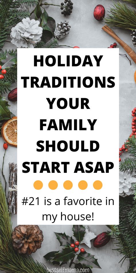 One of the best parts about the holiday season is holiday traditions. Check out these simple yet meaningful holiday traditions that your family will love. #holidaytraditions #christmastraditions #familyfun #familylife Christmas Family Time Ideas, Holiday Crafts For Family, Traditional Christmas Activities, Christmas Traditions With Friends, New Christmas Traditions Families, Small Family Christmas Traditions, Holiday Family Crafts, Unique Holiday Traditions, Christmas Holiday Activities