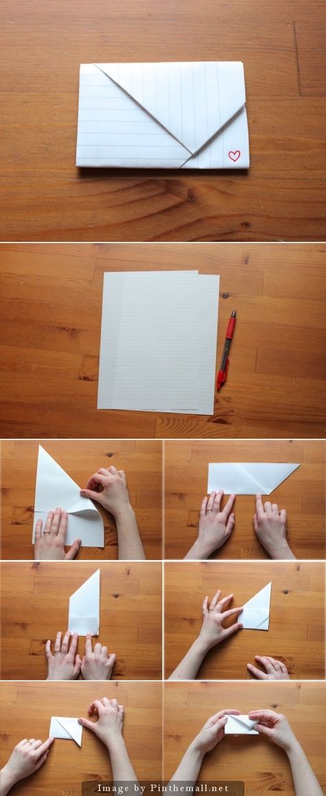 mini letter 1 - created via http://pinthemall.net Creative Letter Folding, Note Folding Letters, Fold Letter Ideas, Cute Way To Fold A Letter, Folding Letters Ideas, How To Fold A Letter Into An Envelope, Cute Ways To Fold A Letter, How To Fold A Letter, Origami Letter Folding