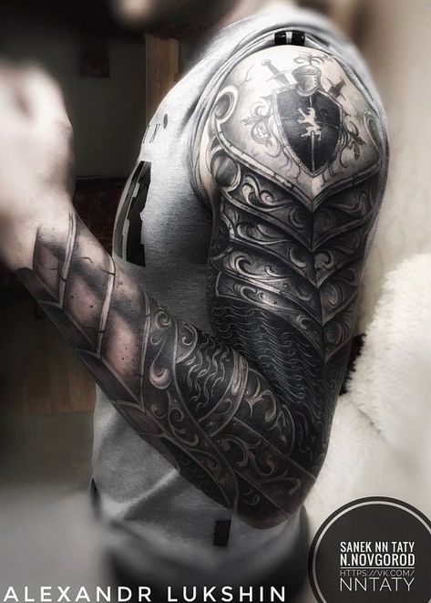 Knights Armor Tattoo, Men’s Armor Tattoo, Armor Tattoo Sleeve For Women, Body Armor Tattoo For Men, Scotland Sleeve Tattoo, Armor Tattoos For Men, Armour Arm Tattoo, Armor Sleeve Tattoo For Men, Armor Arm Tattoo