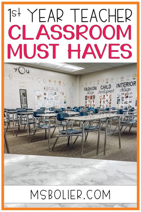 Beginner Teacher Classroom, First Time Teacher Supplies, First Year Teacher Middle School, Classroom Assignment Board, Classroom Decor Must Haves, Beginning Of Year Checklist For Teachers, First Year Teacher Must Haves Middle School, Must Have Teacher Supplies, First Classroom Checklist