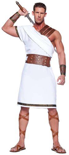 I really hope Haemon wears something like this...but as uncle Creon says 'other fish in the sea!!!' Greek Warrior Costume, Olympics Costume, Greek Outfit, Roman Toga, Toga Costume, Roman Costume, Toga Party, Greek Costume, Costumes College