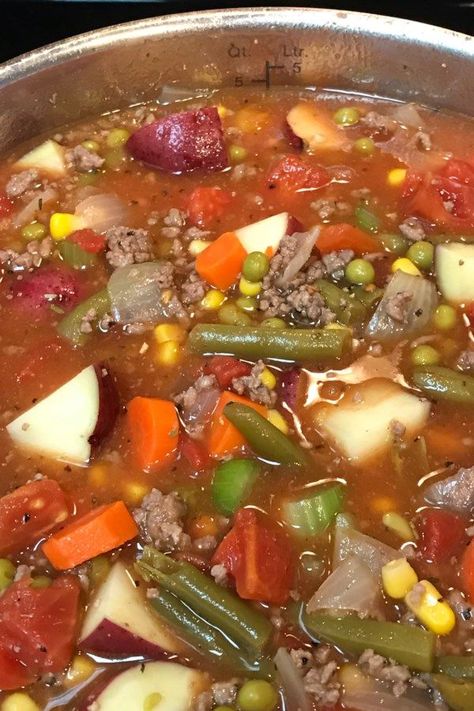 Ground Beef Vegetable Soup, Vegetable Soup Ingredients, Beef Vegetable Soup, Soup Ingredients, Soup Maker, Vegetable Beef Soup, Vegetable Soup Recipes, Beef Soup, Soup And Sandwich