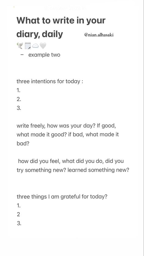 #diary #diaryideas #writing #writingprompt #writingtips #maincharacterenergy #inspogirl #jouranling #journalingprompts How To Start Writing A Diary, How To Start A Diary, What To Write In A Journal, Writing In Journal, Aesthetic Diary Ideas, Mindfulness Journal Prompts, Morning Journal Prompts, Start Journaling, Journal Inspiration Writing