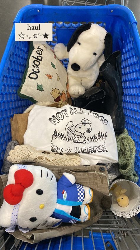 goodwill bins thrift haul snoopy hello kitty leather boots Goodwill Bins Aesthetic, Goodwill Aesthetic, Goodwill Finds Clothes, Goodwill Clothes, Thrift Business, Goodwill Outfits, Goodwill Bins, Thrift Manifest, Thrift Aesthetic