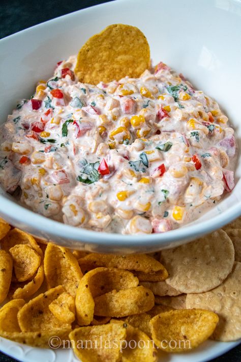 Cold Corn Dip, Creamy Corn Dip, Corn Dip Recipe, Corn Dip Recipes, Corn Dip, Creamy Corn, Cream Cheese Dips, Dip Recipes Easy, Yummy Dips