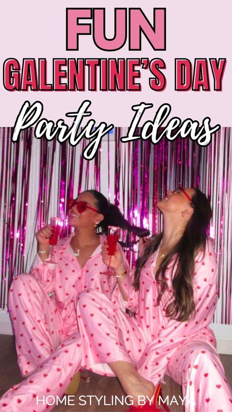 Galentines day party, Valentine's Day party decor, what to do at galentines party Day Party Ideas For Adults, Valentine Theme Party, Valentines Dinner Party, Valentines Theme Party, Valentine Dinner Party, Day Party Decor, Party Ideas For Adults, Day Party Ideas, Party Hosting