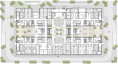 ground floor plan of the project Health Clinic Floor Plan, Clinic Plan Architecture, 50 Bed Hospital Floor Plan, Medical Clinic Design Floor Plans, Hospital Floor Plan Medical Center, Hospital Design Architecture Floor Plans, Hospital Layout Floor Plans, Hospital Plan Architecture, Nursing Home Floor Plan