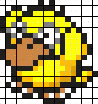 Psyduck Sprite Perler Bead Pattern / Bead Sprite Psyduck Perler Beads, Pokemon Jacket, Perler Bead Pokemon Patterns, Pokemon Cross Stitch, Kandi Cuffs, Pokemon Bead, Pixel Art Pokemon, Pokemon Perler Beads, Kandi Cuff