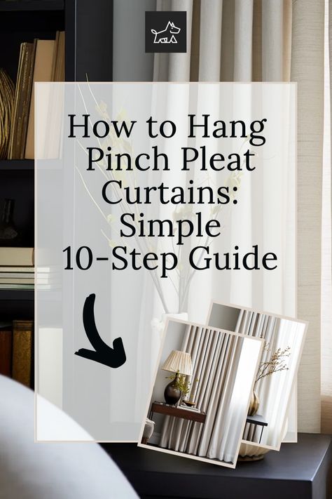 "Discover the allure of perfectly hung pinch pleat curtains with "How to Hang Pinch Pleat Curtains: Simple 10-Step Guide." Navigate the nuances of this classic curtain style, achieving a professional look in just a few steps. From selecting the right hardware to final adjustments, master the art of drapery with ease." Pinch Pleat Curtains Without Rings, Hanging Pinch Pleat Curtains, Pinch Pleat Curtains On Track, How To Hang Pinch Pleat Curtains With Rings, Drapery Pleat Styles, How To Hang Pinch Pleat Curtains, How To Hang Drapes, Pleated Curtains With Rings, Curtain Pleats Styles