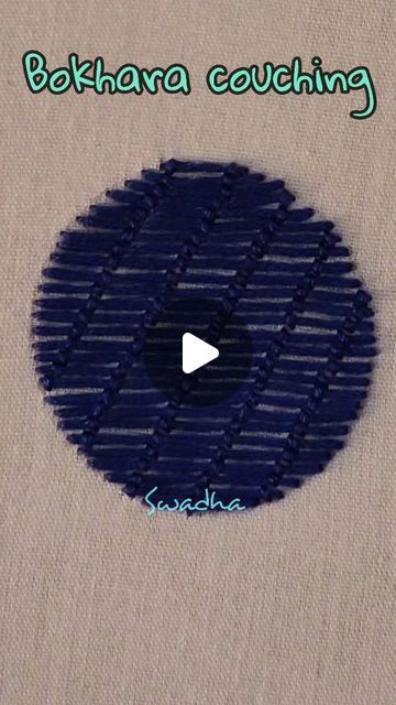 swadha on Instagram: "Bokhara couching stitch #embroidery #embroiderytutorial #embroideryart #easyembroidery #embroiderylover #embroideryartist #handembroidery #fashiondesigning #fashiondesigningtutorial #fiberart #surfacedesign" Couching Stitch Embroidery, Embroidered Stitches, Couching Stitch, Embroidery Stitch, Hand Embroidery Videos, Embroidery Videos, June 1, 1k Views, Thread Work