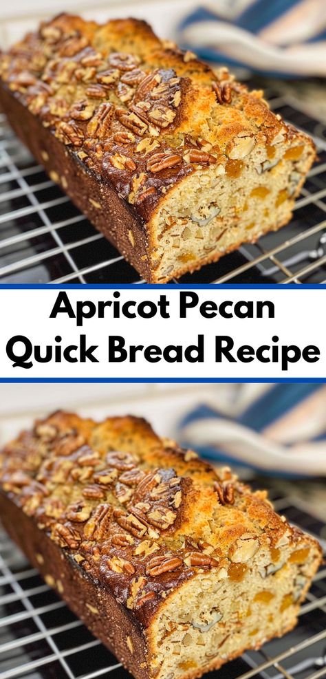 Need new dinner ideas? Our Apricot Pecan Quick Bread Recipe is perfect! An easy bread recipe that's great for breakfast ideas too. Enjoy this tasty apricots recipe with a pecan cobbler twist. Apricot Bread Recipe, Apricots Recipes, Pecan Quick Bread, Dried Apricot Recipes, Fresh Apricots, Easy Bread Recipe, Pecan Cobbler, Quick Bread Recipe, Apricot Recipes