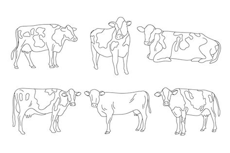 Free vector hand drawn cow outline illus... | Free Vector #Freepik #freevector #cow-drawing #animal-outline #animal-coloring #line-art Cow Outline, Cow Drawing, Outline Illustration, Cow Painting, Outline Drawings, Vector Hand, Psd Files, Ink Art, Line Drawing