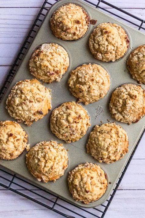 Maple Pecan Oat Muffins with Streusel Topping | 31Daily.com Maple Oat Muffins, Maple Oatmeal Muffins, Maple Pecan Muffins, Apple Oat Muffins, Maple Muffins, Muffins With Streusel Topping, Maple Oatmeal, Almond Flour Muffins, Pecan Muffins