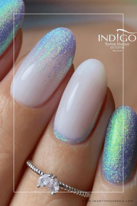 Make a splash this season with these mermaid-inspired nails! Choose from pink, purple, or blue gel or acrylic options, with short or long lengths and a variety of nail shapes. Add some bling to your fingertips and let your inner sea goddess shine with these Mermaid Nails Ideas! Mermaid Fingernails, Nail Inspo Mermaid, Nails Mermaid Design, French Manicure Accent Nail, Mermaid Short Hair, Mermaid Theme Nails, Nails Ideas With Glitter, Mermaid Blue Nails, Short Mermaid Nails