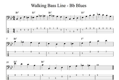 Walking Bass Line Tab and Music  http://takelessons.com/blog/learn-bass-guitar-walking-bass-line-z01?utm_source=social&utm_medium=blog&utm_campaign=pinterest Bass Guitar Scales, Learn Bass Guitar, Bass Guitar Chords, Guitar Exercises, Guitar Lessons Songs, Bass Guitar Lessons, Guitar Scales, Guitar Sheet Music, Bass Music