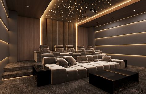 Home Theater Ideas Luxury, Cinema Room Ideas, Cinema Living Room, Basement Theater Room, Basement Theater Room Ideas, Cinema Room Decor, Home Cinema Room Ideas, Luxury Home Cinema Room, Theater Room Ideas