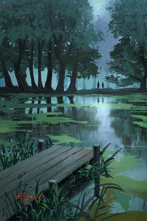 Arte Peculiar, Background Drawing, Fantasy Art Landscapes, Landscape Illustration, 판타지 아트, Dreamy Art, Environment Concept Art, Alam Semula Jadi, Anime Scenery Wallpaper