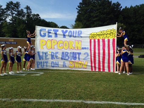 Football run through sign Football Spirit Signs, Run Through Signs, Cheerleading Signs, School Spirit Posters, Football Run, Cheer Posters, Cheer Signs, Cheer Spirit, Football Banner