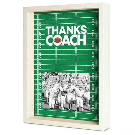 PRICES MAY VARY. LEAVE YOUR MARK! This football coach frame is the perfect gift for the awesome football coach in your life! This popular football design features a smooth glass front so your team can sign their names and leave personal messages for your coach. PERFECT FOR HOME AND OFFICE! The vertical orientation of the frame is fitted with an easel so that it can be displayed on a tabletop or shelf. Each frame also features a hanging back so that it can be displayed on the wall of your coach’s Football Gifts For Players, Football Banquet Centerpieces, Senior Football Gifts, Football Frame, Homecoming 2023, Coaches Gifts, Football Player Gifts, Football Team Gifts, Sports Crafts