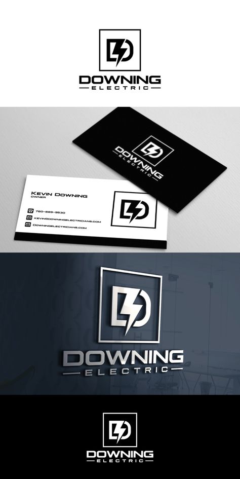 Design #169 by norie03' | Unique, clean logo for a professional electrician business Electrician Business Card Design, Company Logos Design Ideas, Electrician Business Cards, Electrician Branding, Electrical Company Logo, Electrician Logo, Electric Logo, Clear Business Cards, Electrical Shop