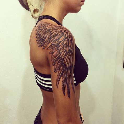 Back Arm Wing Tattoo, Wing Tattoo On Arm For Women, Wing Tattoo Sleeve Women, Wings Tattoo Shoulder Women, Arm Wing Tattoo Women, Wing On Arm Tattoo Women, Wings Arm Tattoos For Women, Angel Wing On Shoulder Tattoo, Wing Shoulder Tattoo Women