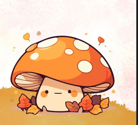 Mushroom Chibi Art, Cute Fall Animal Drawings, Hongos Cute, Fall Cute Drawings, Jamur Art, Mushroom Man Drawing, Kawaii Mushroom Drawing, Cartoon Mushroom Drawing, Kawaii Frankenstein