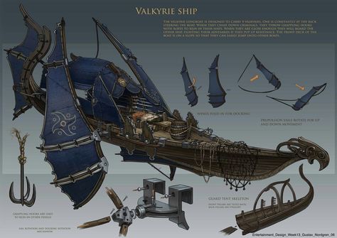 ArtStation - Barco Valkyre, Yaroslav Baryshev Steampunk Ship, Airship Art, Flying Ship, Steampunk Airship, Navi A Vela, Bateau Pirate, Arte Steampunk, D&d Dungeons And Dragons, Dungeons And Dragons Homebrew